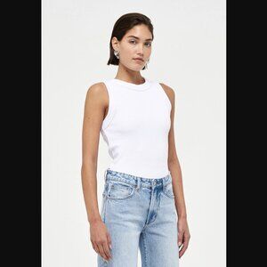NEUW Denim Jonesy Tank in White Size Small + Size Med NWT